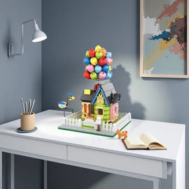 658PCS Animal Travel Balloon Floating House Building Blocks Toy, Desktop Decoration, Gift for Family Assembly Games