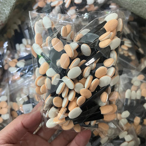50/100pcs Double Sided Eyeshadow Applicator Mirror Chrome Pigment Sponge Stick  Nail Powder Brushes Sponge Disposable