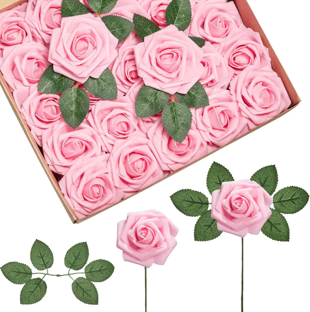 PE Foam Rose Artificial Flower Wedding Bride Bouquet Accessory Garland Home vase table Outdoor Garden festival Party DIY Decor