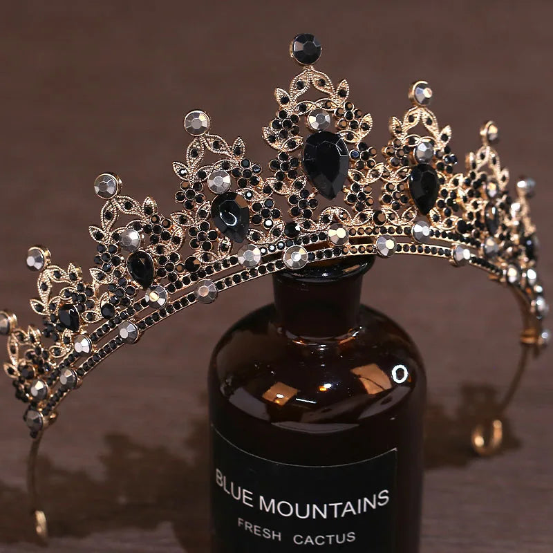 2025Bridal HeadwearWomen's Ballroom Crown Baroque Crystal Tiaras And Crowns Bridal Wedding Hair Accessories Jewelry