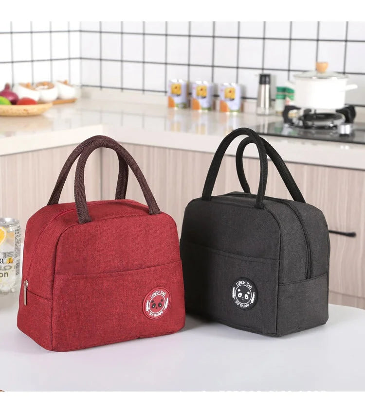 Portable Oxford Lunch Bags Fresh Cooler Pouch For Office Students Convenient Lunch Box Food Container Bag