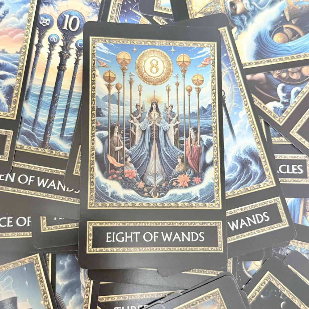 Blue Ocean Tarot cards 78pcs English Divination Fate Oracle Borad Playing Games