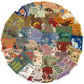 50pcs Medieval Weird Abstract Graffiti Waterproof Phone Laptop Luggage Guitar Laptop Stickers Kids Toys