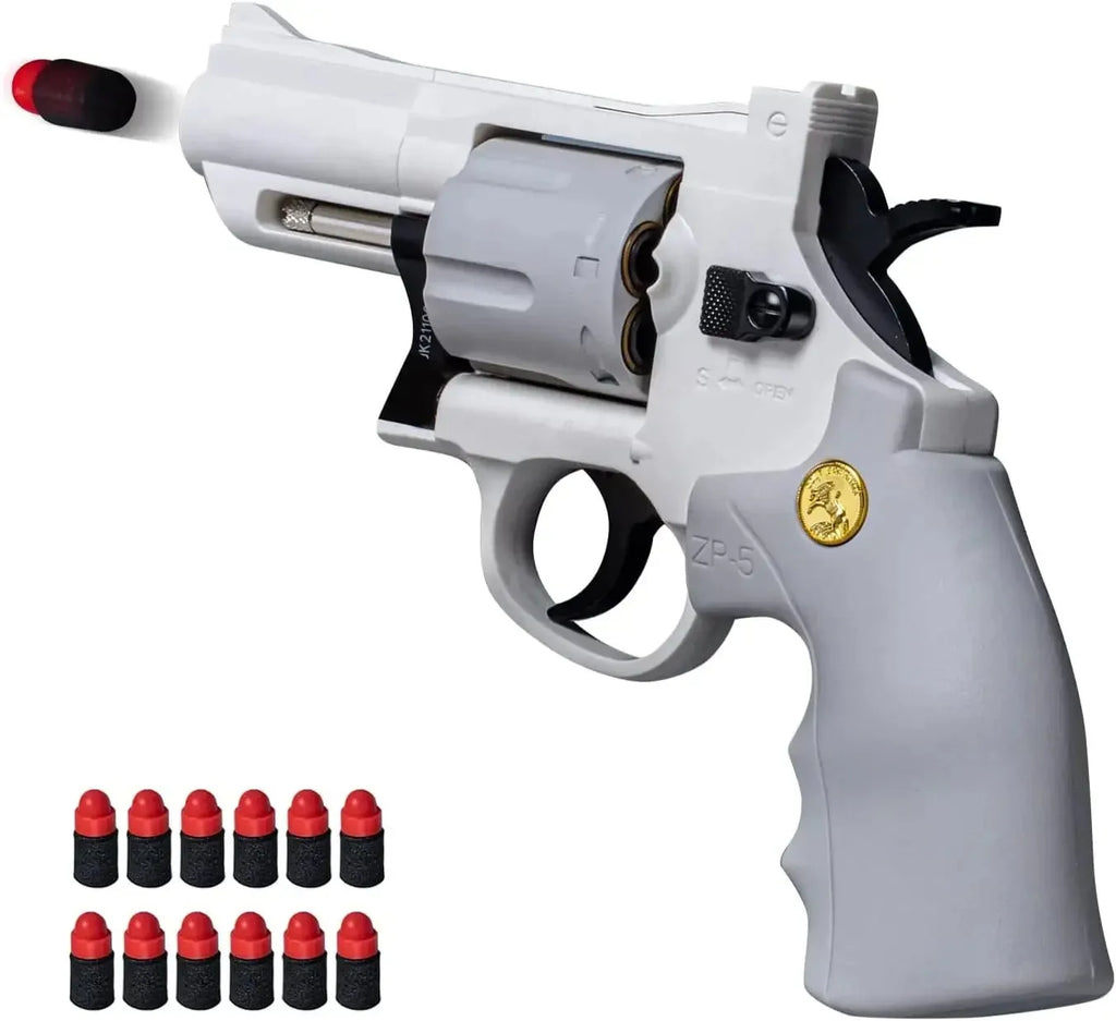 2024 New Arrivals ZP5 357 Revolver Mechanical Continuous Firing Toy Gun Automatic Pistol Soft Dart Bullet CS Outdoor Weapon