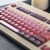 MAIMOOO AZERTY Keycaps French Iso Layout Retro Red Lipstick Foundation MOA PBT PC FR Crystal Keyboard Keycaps