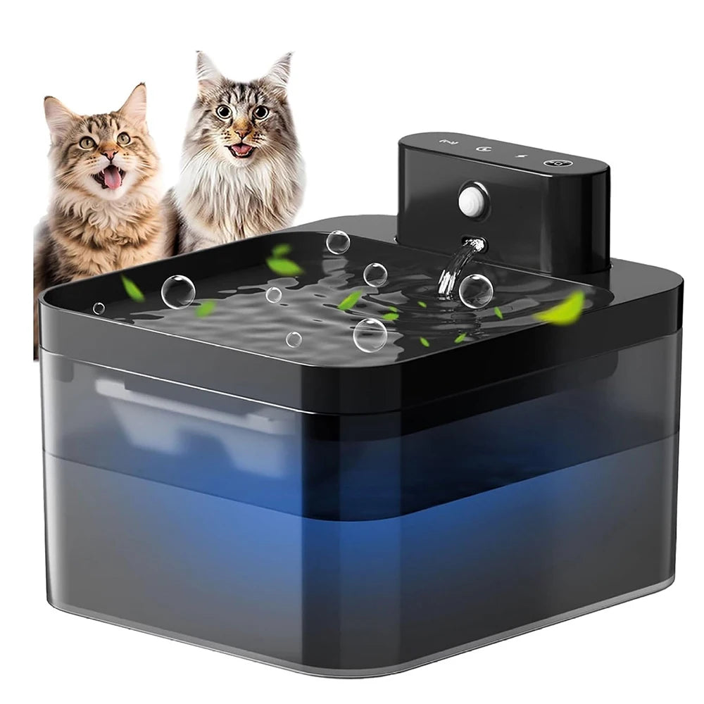 2.2L Automatic Wireless Pet Water Fountain Infrared Sensor Smart Pet Drinkier Fountain 2600mAh Cat Water Dispenser for Dog Cat
