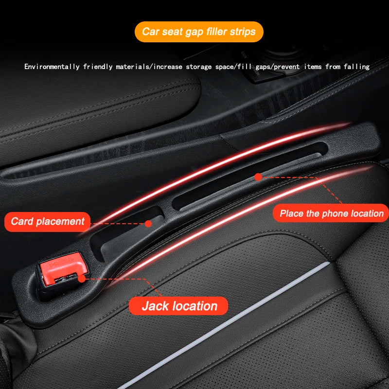 1Pcs Car Seat Gap Filler Side Seam Plug Strip Leak-proof Filling Strip For All Car Model Wallet Phone Holder Car Accessories