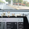 Home Decoration Cute Desktop Gifts Cartoon Simulation Edge Hang Cat Car Center Console Ornaments Decoration Car Accessories