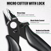 Bomurphy Mini Cutter with Lock, Micro Wire Cutter with Spring, Small Snips,Jewelers Tools Soft Wire Snips Nippers for Electronic