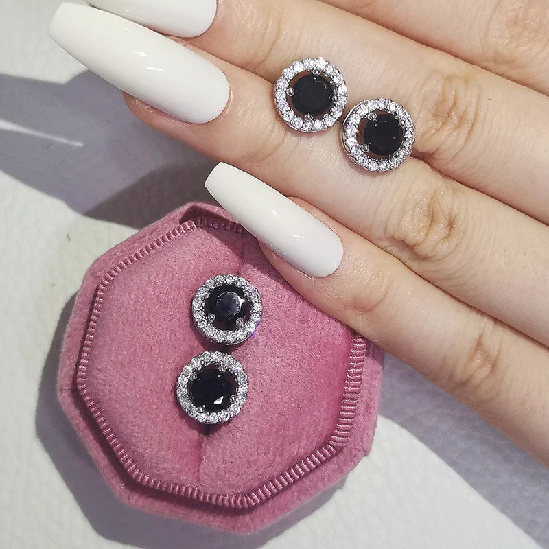 2023 New Arrivals Fashion Luxury silver color korean Zircon Stud Pink Earing Earrings For Women Girl Party Gift Jewelry Z7