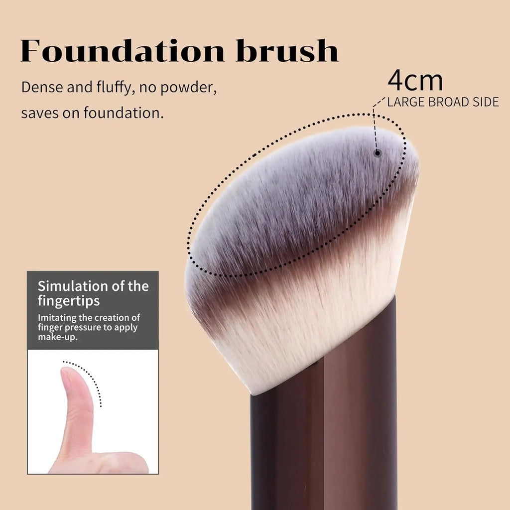 7pcs Makeup Brush Set Double Sided Kabuki Makeup Brushes Contour Brush for Foundation Liquid Powder Concealer Cream Cosmetics Br