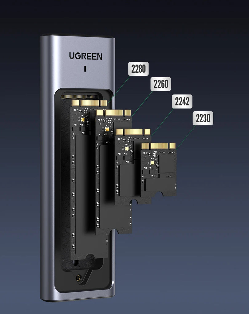 BR Sale UGREEN M2 SSD Case M.2 NVMe SATA SSD Enclosure Adapter 20Gbps USB 3.2 Gen2 USB C External Enclosure