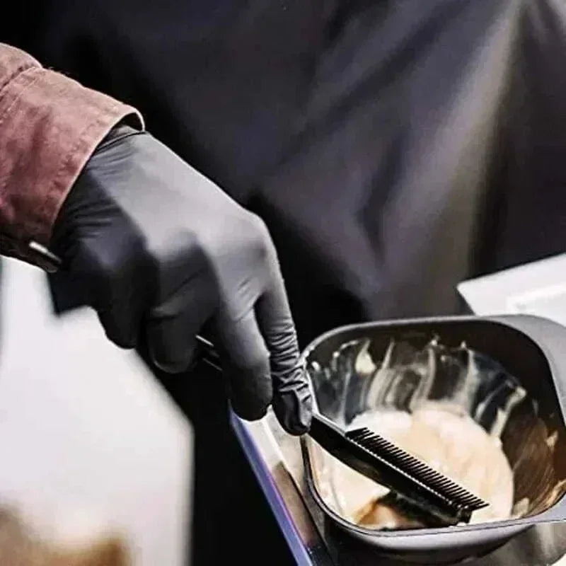 Disposable Latex Gloves Black Waterproof Non-Medical for Kitchen, Cleaning, Dishwashing, Cooking, Automotive, Craft Use