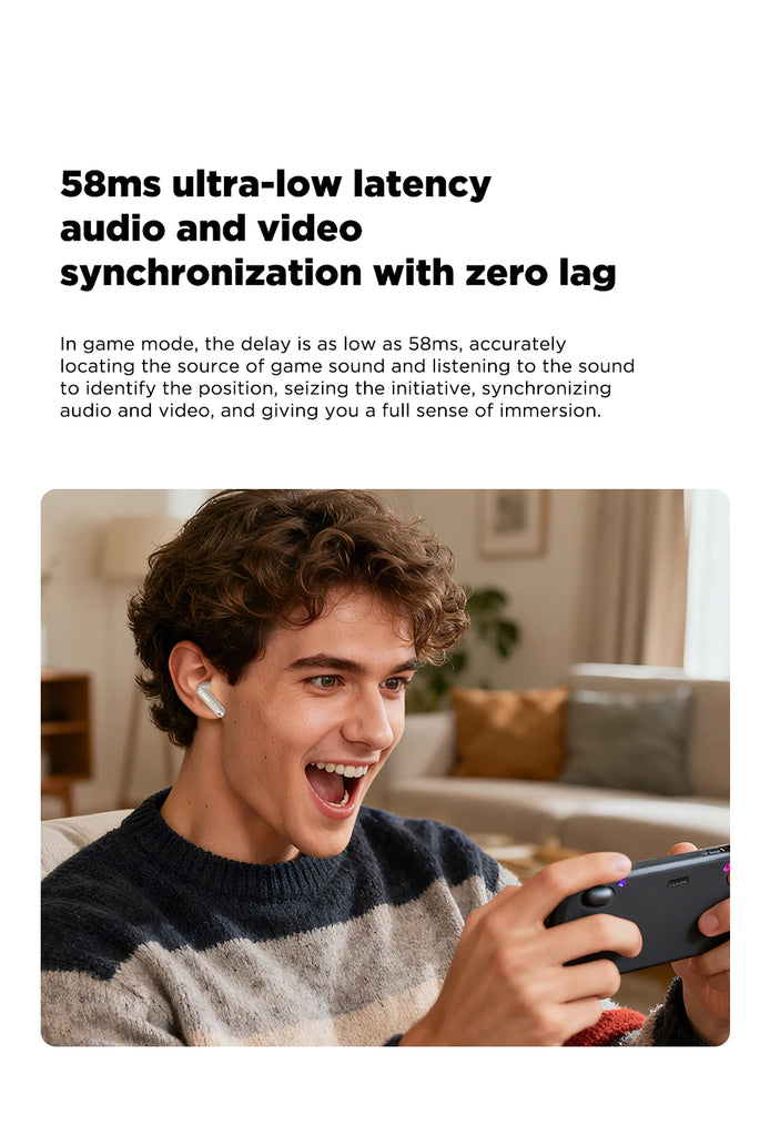 MINISO MS106 Bluetooth Earphones  AI Translator Earbuds TWS Ear Clip Sports Earphones Noise Reduction Wireless Headphones