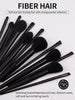 Black 20-piece makeup tool set: 13 makeup brushes +3 pieces of beauty eggs +3 pieces of powder puff +1 piece of storage bucket