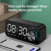 High Volume Bluetooth Speaker Portable Design Clock Function LED Alarm Clock Wireless Connectivity Super Bass