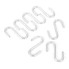 20pcs Metal S Shaped Hooks 30*11mm Silver for Hanging Clothes Handbags Scarfs Kitchen Utensils Closet Door Shelves Storage Hook