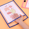 Dry Erase Pockets Reusable File Holder Transparent A4 Folders Kids Teaching Drawing Board Stationary Files Card Storage Supplies
