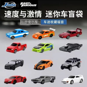 Jada Toys Fast & Furious Nano Diecast Car Blind Bag 1:64 Movie Vehicle Mini Car Toy for Movie Fan Hollywood Rides Car Collection