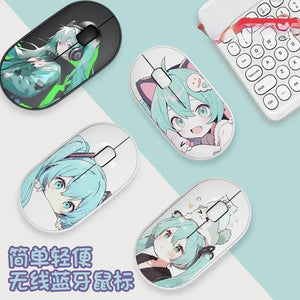 Hatsune Miku Bluetooth 5.0 Portable Silent Dual-mode Long-lasting Standby Wireless Mouse Office Laptop Tablet Fashion Mouse