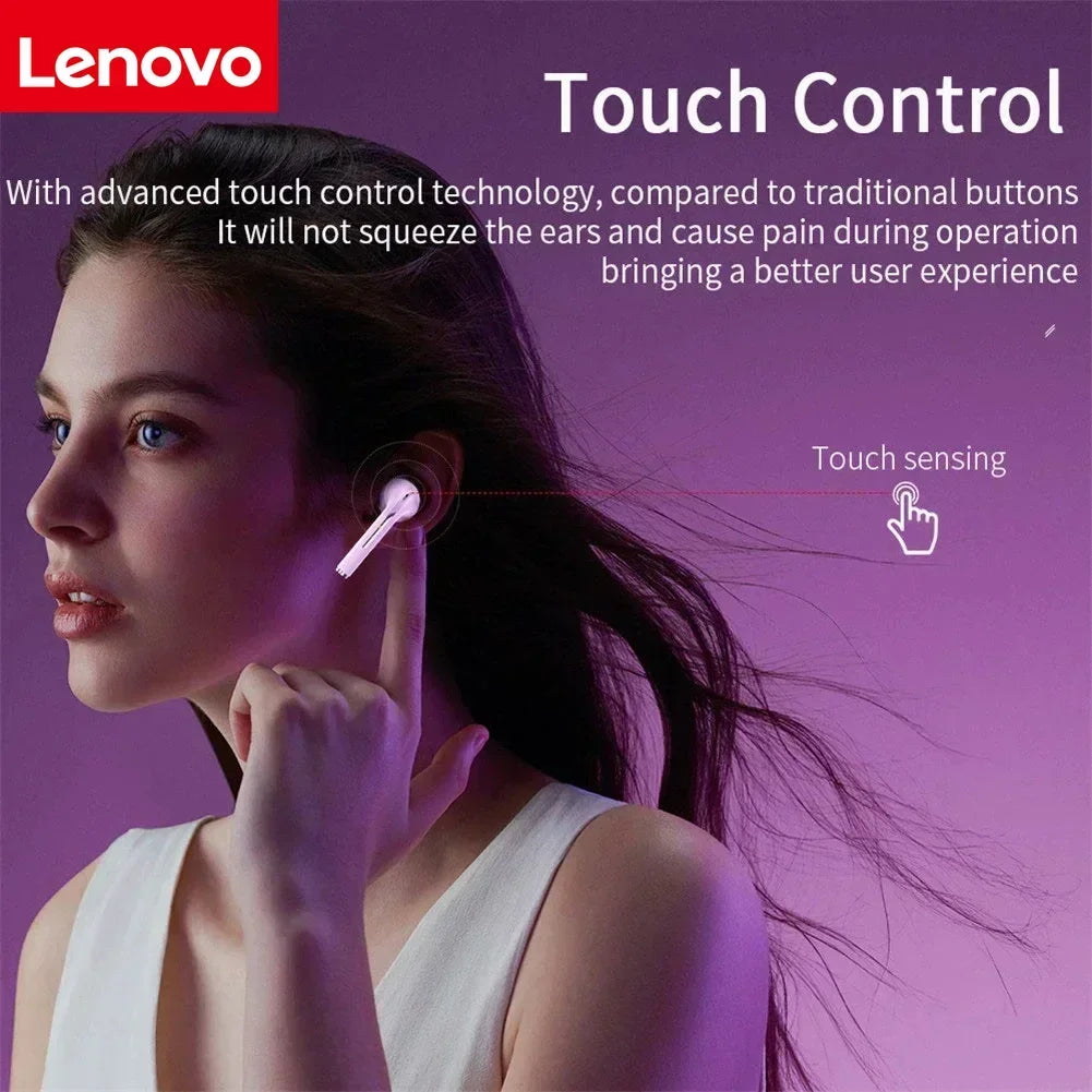 Lenovo True Wireless Earbuds 5.3 Bluetooth Earbuds: Long Battery Life, Noise Cancelling, and Suitable for Business and Sports Us