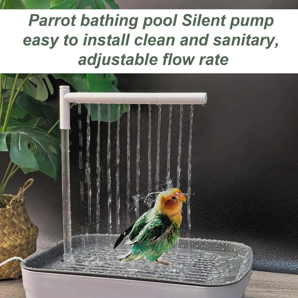 Automatic Pet Birds Parrots Bath Circulating Water Bathtub USB Electric Parakeet Bathtub Shower Fountain birds supplies