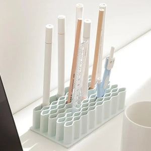 Creative Silicone Wave Pen Holder Durable Desktop Pencil Paint Brushes Storage Basket Supplies Stationery Organizer