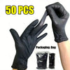 Disposable Latex Gloves Black Waterproof Non-Medical for Kitchen, Cleaning, Dishwashing, Cooking, Automotive, Craft Use