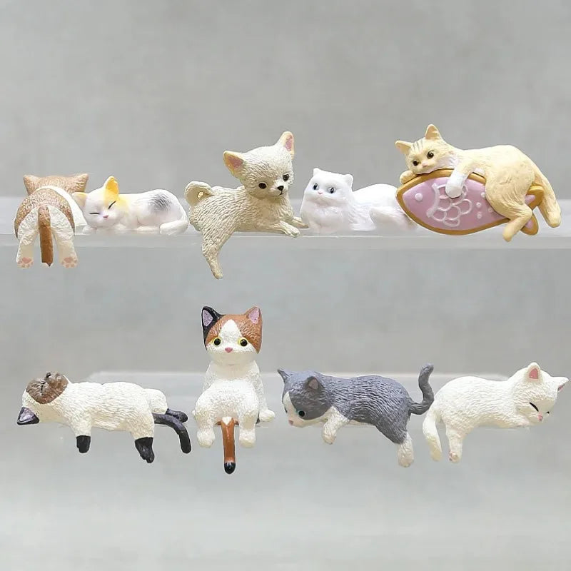 Home Decoration Cute Desktop Gifts Cartoon Simulation Edge Hang Cat Car Center Console Ornaments Decoration Car Accessories