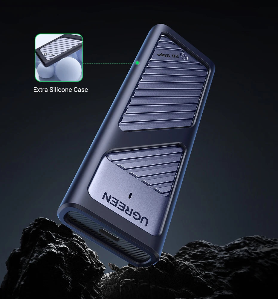BR Sale UGREEN M2 SSD Case M.2 NVMe SATA SSD Enclosure Adapter 20Gbps USB 3.2 Gen2 USB C External Enclosure