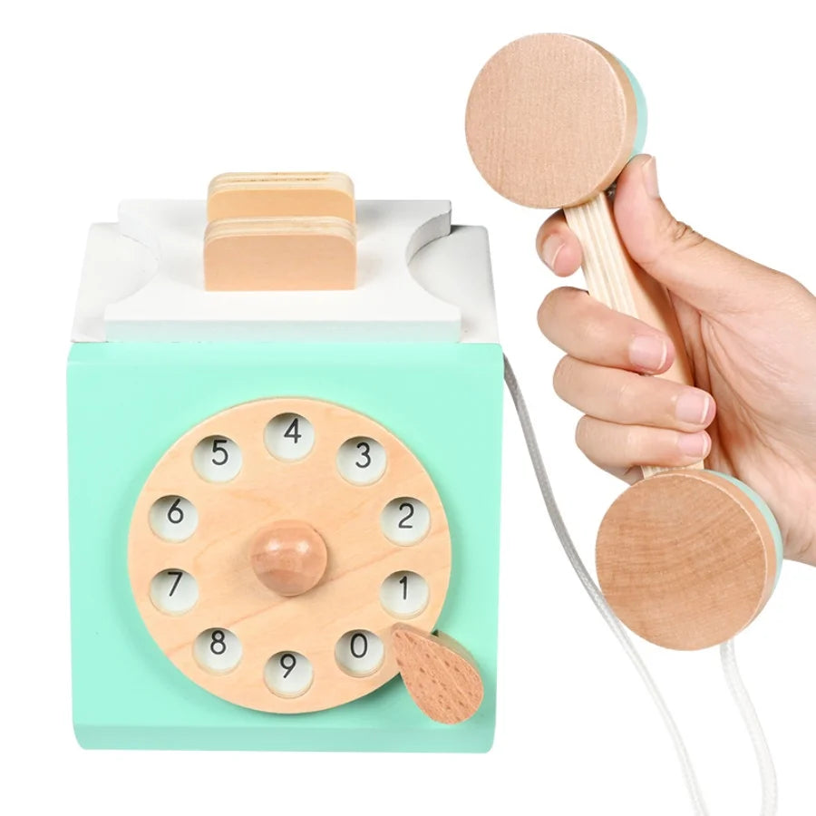 Children's simulated telephone, landline toy, baby model, early education, speaking, puzzle button, making phone calls