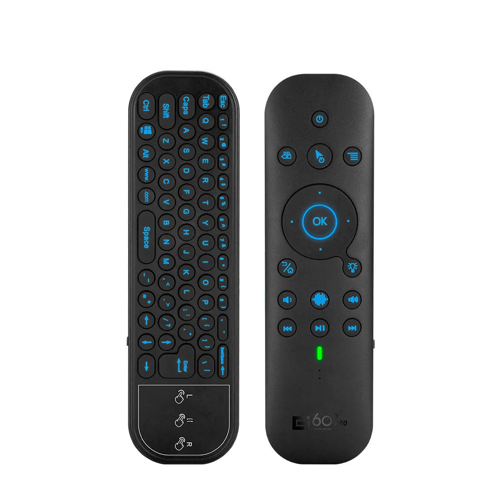 G60S Pro Air Mouse Wireless Voice Remote Control 2.4G Bluetooth Dual Mode IR Learning With Backlit for Android TV Box