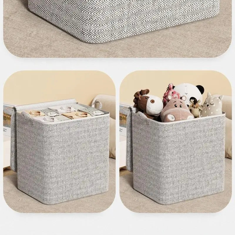 Hot Sale 220L Big Size Clothes Storage Box With Cover Large Laundry Basket Organizer Bag For Baby Foldable