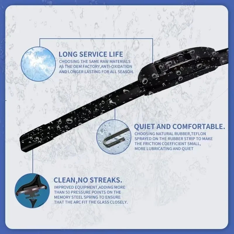 For Mitsubishi Pajero Sport Shogun Sport 2015-2023 KR KS QE QF Front Rear Windshield Wiper Blades Brushes Accessories 22"18"10"