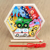 Montessori Wooden Magnetic Fishing Toys Marine Life Cognition Games Early Educational Toy for Kids Parent-child Interactive