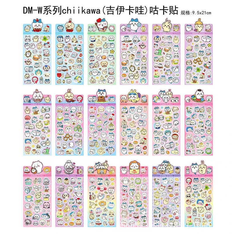 Kawaii Chiikawa Laser Stickers, Cartoon Animal Decals for Laptop, Binder & Kids Crafts